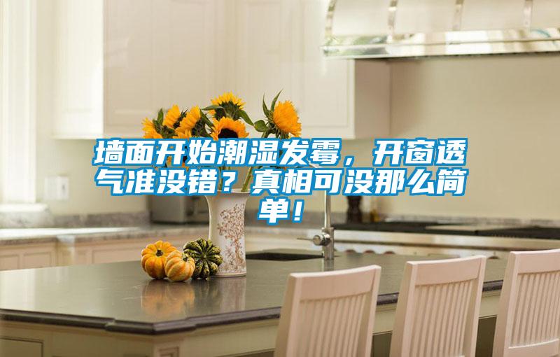 墻面開始潮濕發霉，開窗透氣準沒錯？真相可沒那么簡單！