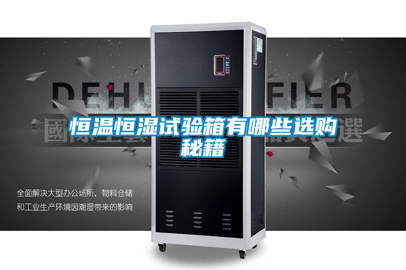 恒溫恒濕試驗(yàn)箱有哪些選購秘籍