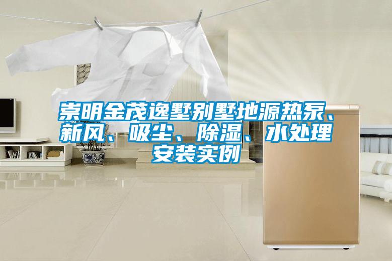 崇明金茂逸墅別墅地源熱泵、新風(fēng)、吸塵、除濕、水處理安裝實例