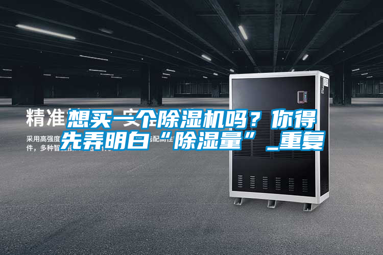 想買一個除濕機嗎?你得先弄明白“除濕量”_重復